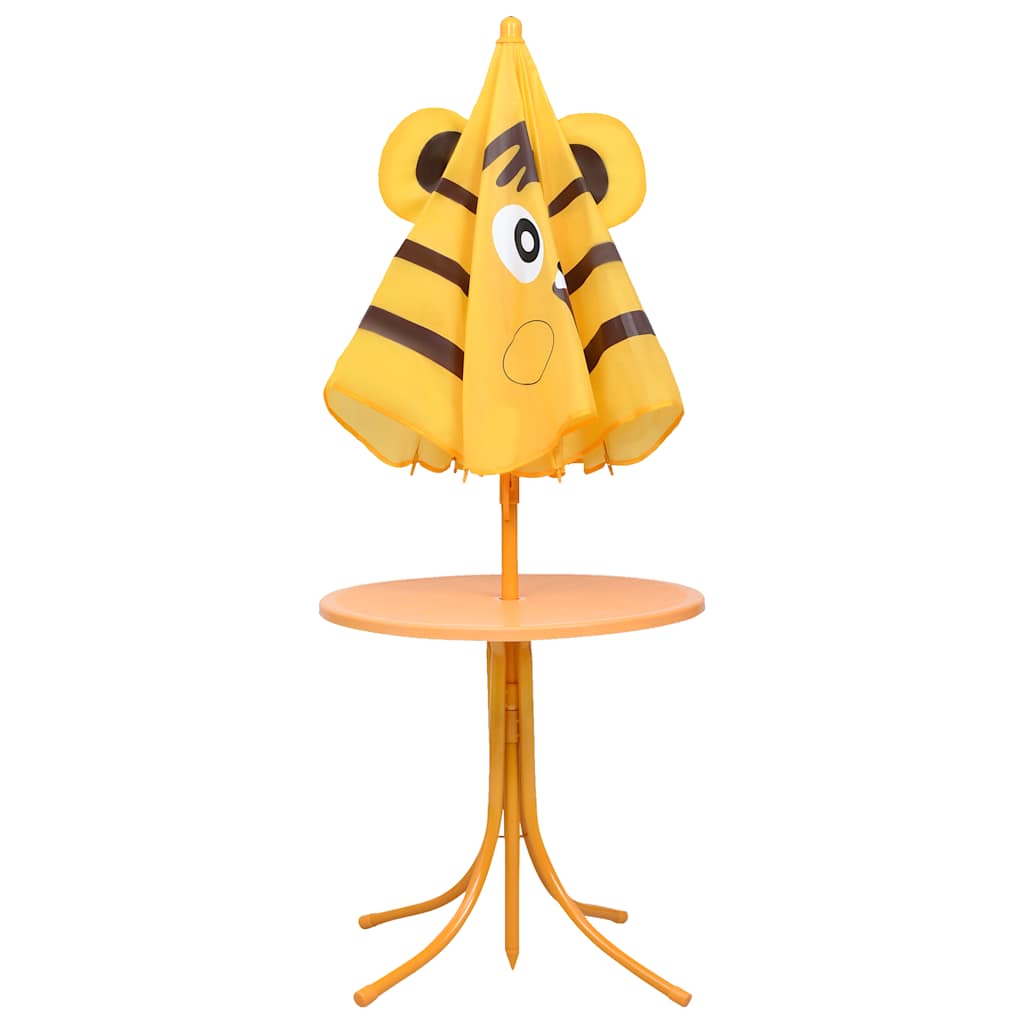 3 Piece Kids' Garden Bistro Set With Parasol