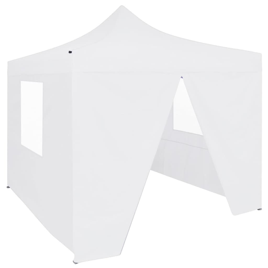 Professional Folding Party Tent With 4 Sidewalls 3X3 M Steel White