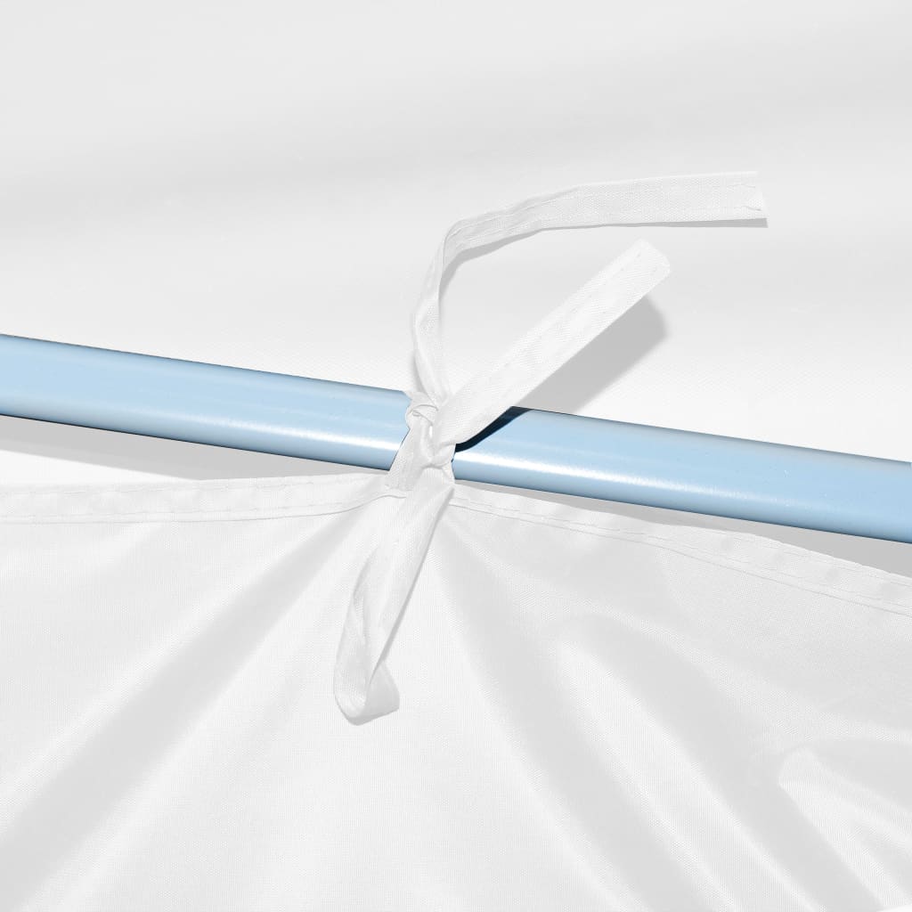 Folding Pop-Up Party Tent With 5 Sidewalls 3X9 M White