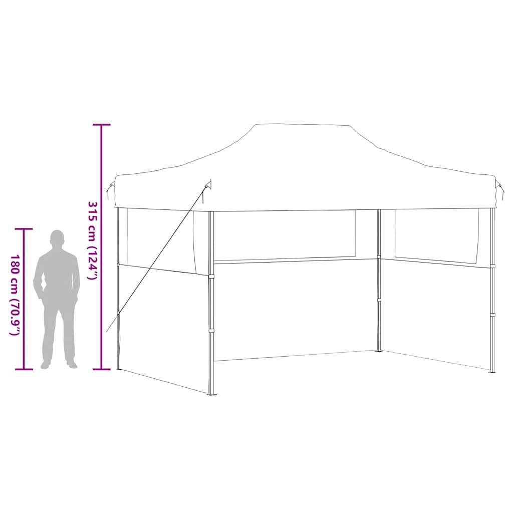 Professional Folding Party Tent With 3 Sidewalls 3X4 M Steel