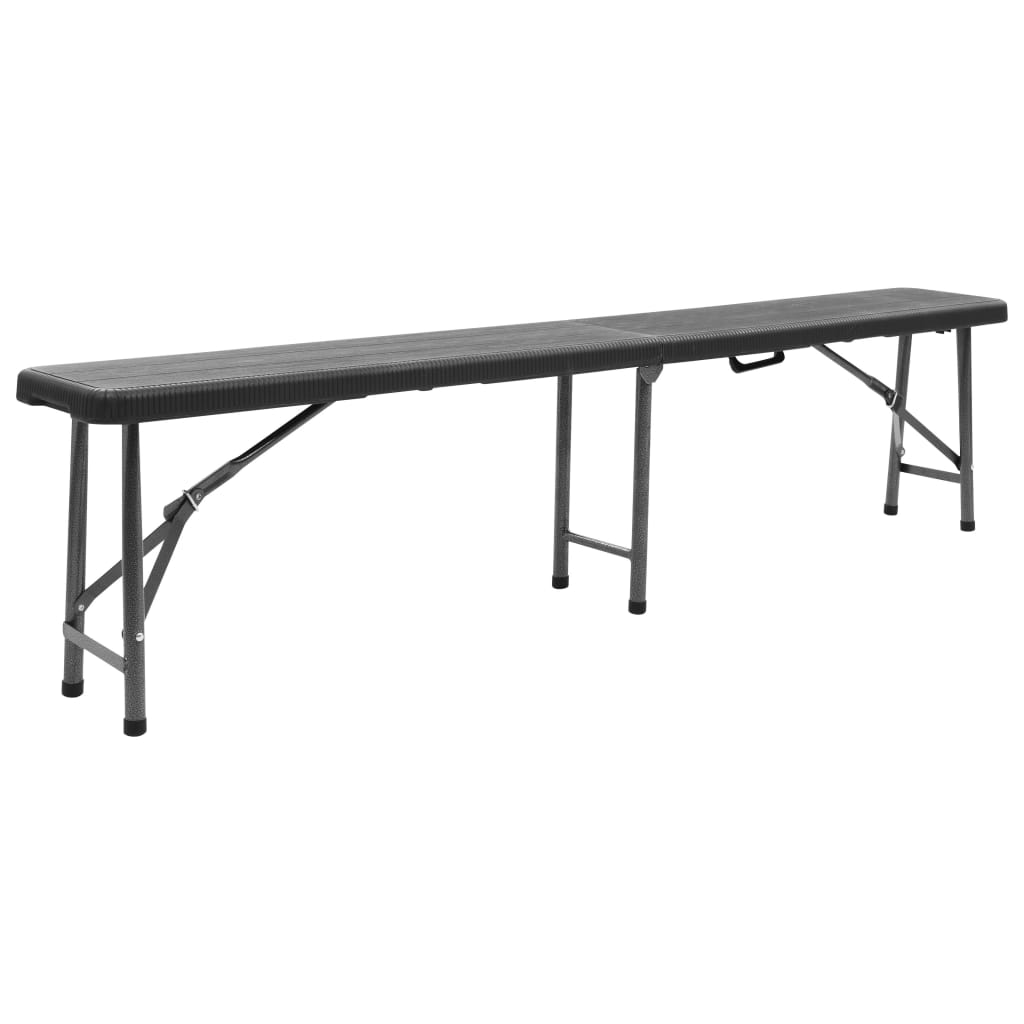 Folding Garden Benches 2 Pcs 180 Cm Hdpe