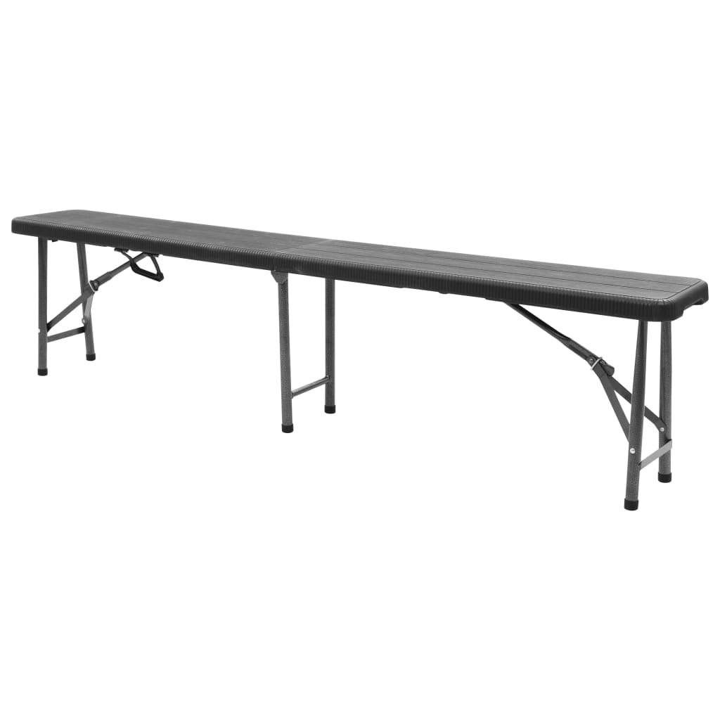 Folding Garden Benches 2 Pcs 180 Cm Hdpe