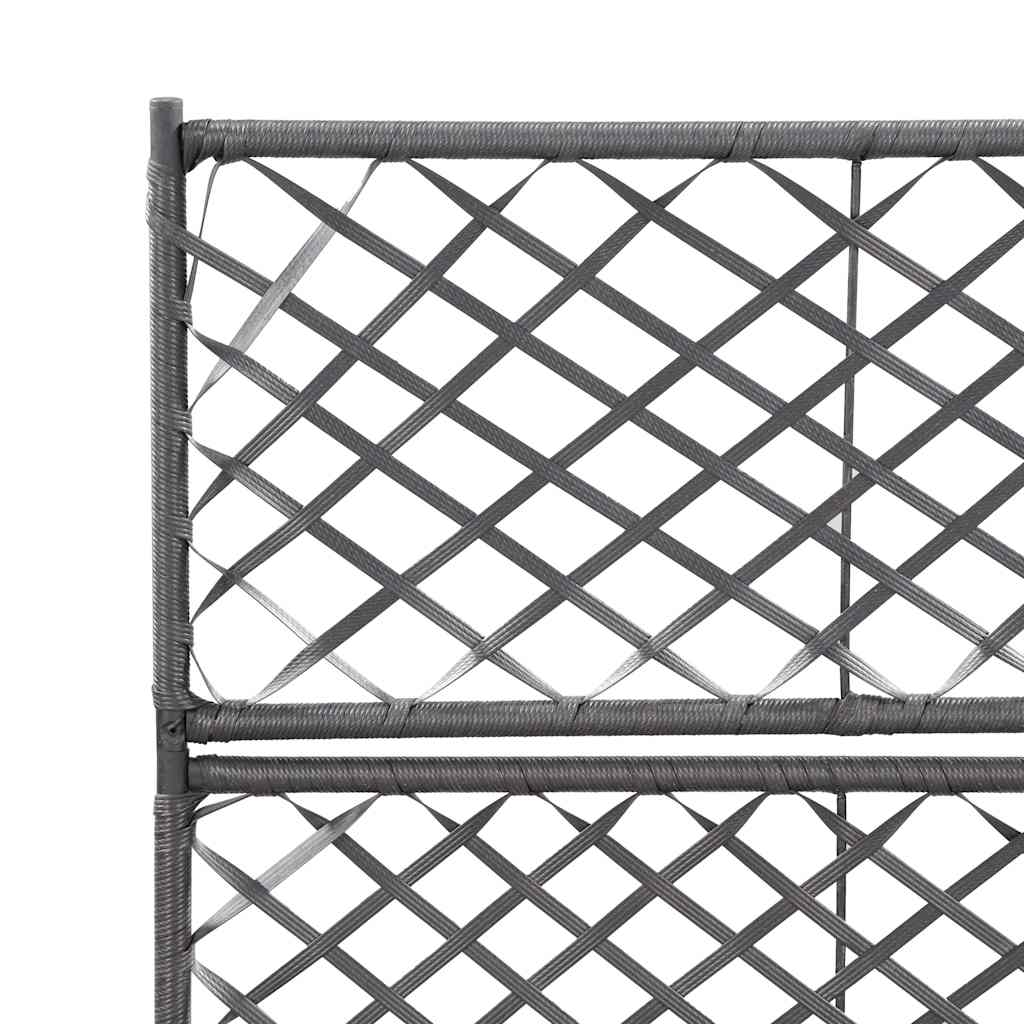 Planter Poly Rattan Trellis Raised Flower Pot Climbing Plants Brown Black Grey