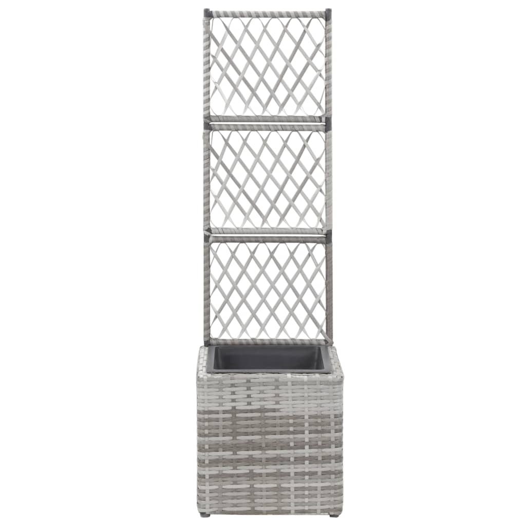 Trellis Raised Bed With 1 Pot Poly Rattan