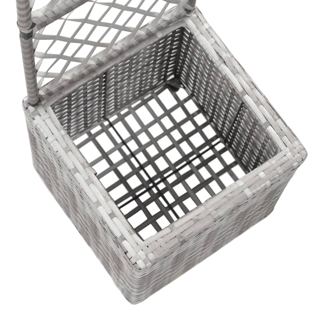 Trellis Raised Bed With 1 Pot Poly Rattan