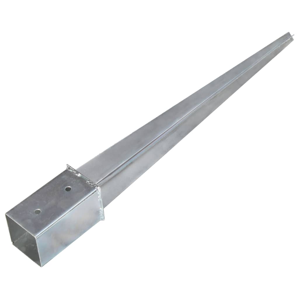 Ground Spikes 2 Pcs Silver Galvanised Steel
