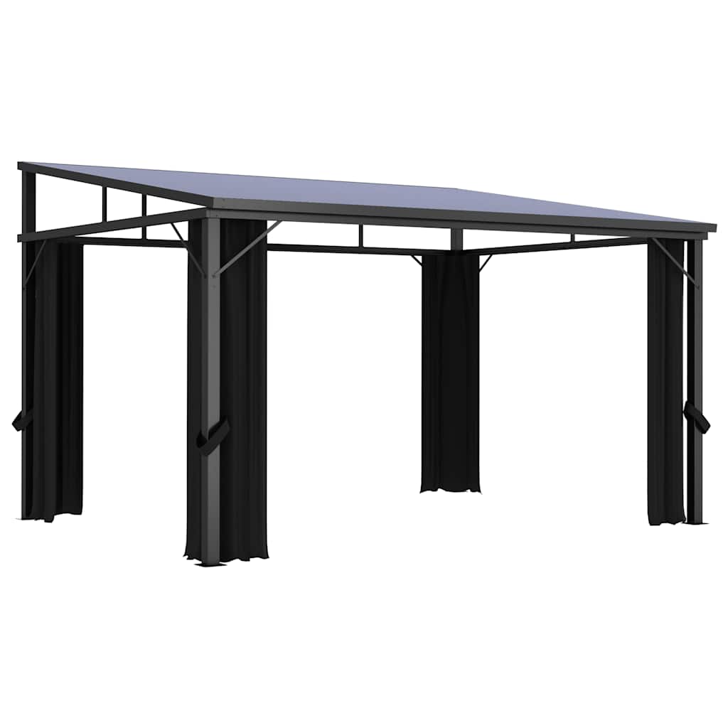 Gazebo Curtain 405X294X244 Cm Anthracite Aluminium steel PVC 405 cm