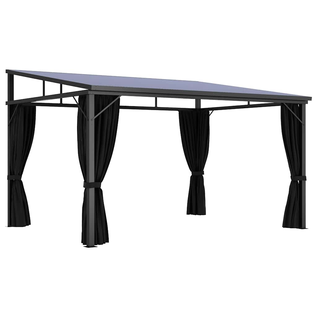 Gazebo Curtain 405X294X244 Cm Anthracite Aluminium steel PVC 405 cm