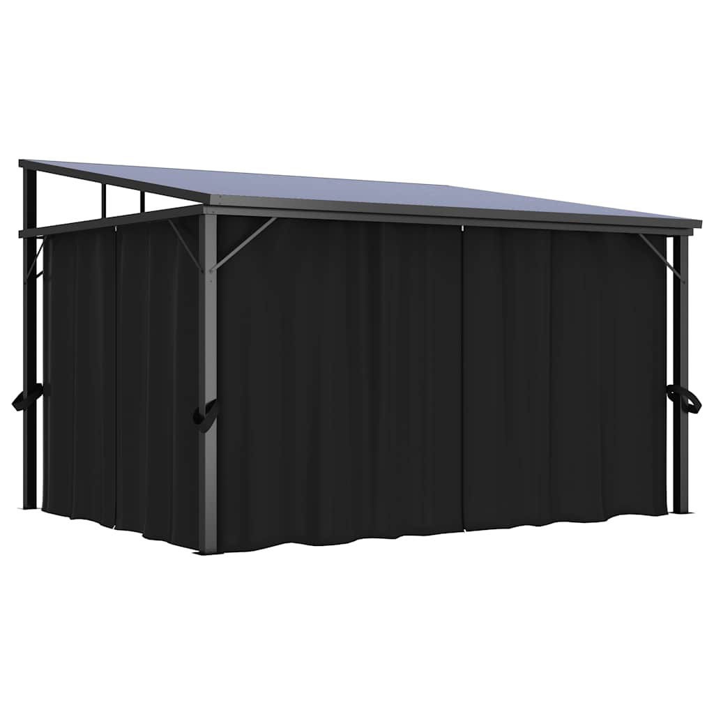 Gazebo Curtain 405X294X244 Cm Anthracite Aluminium steel PVC 405 cm