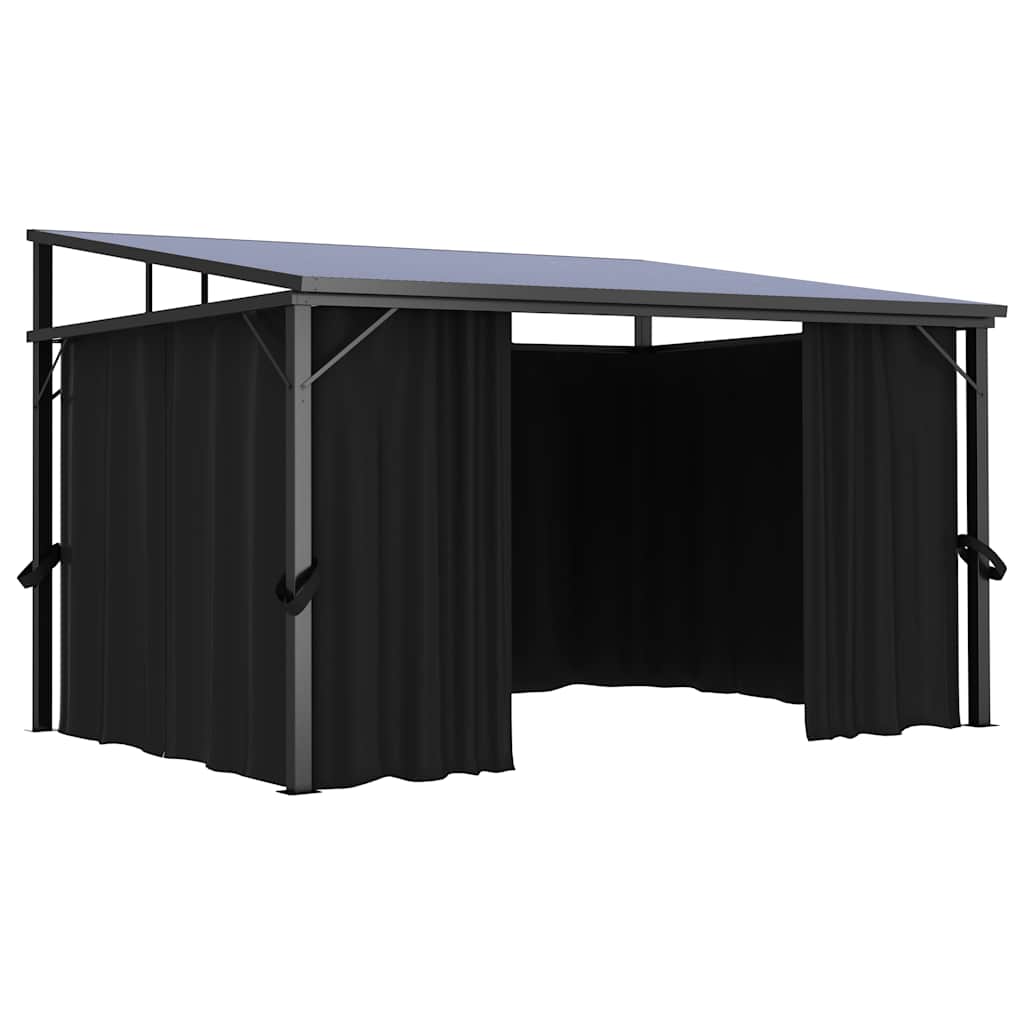 Gazebo Curtain 405X294X244 Cm Anthracite Aluminium steel PVC 405 cm