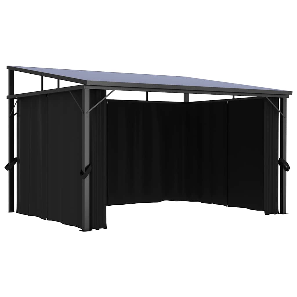 Gazebo Curtain 405X294X244 Cm Anthracite Aluminium steel PVC 405 cm