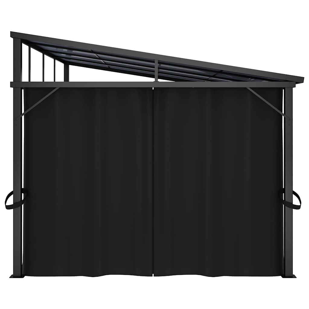 Gazebo Curtain 405X294X244 Cm Anthracite Aluminium steel PVC 405 cm