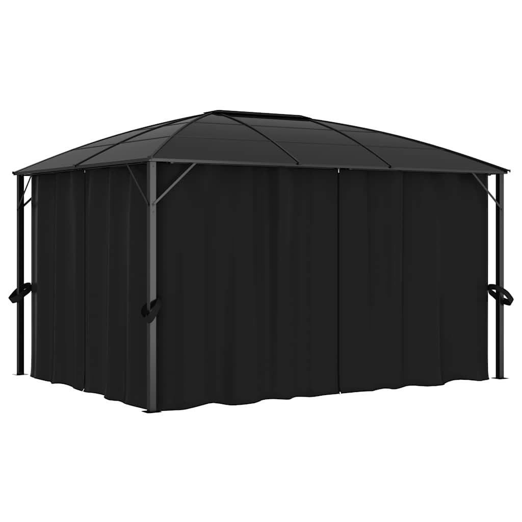 Gazebo Curtains 400X300X265 Cm Anthracite Aluminium steel polycarbonate 400 cm