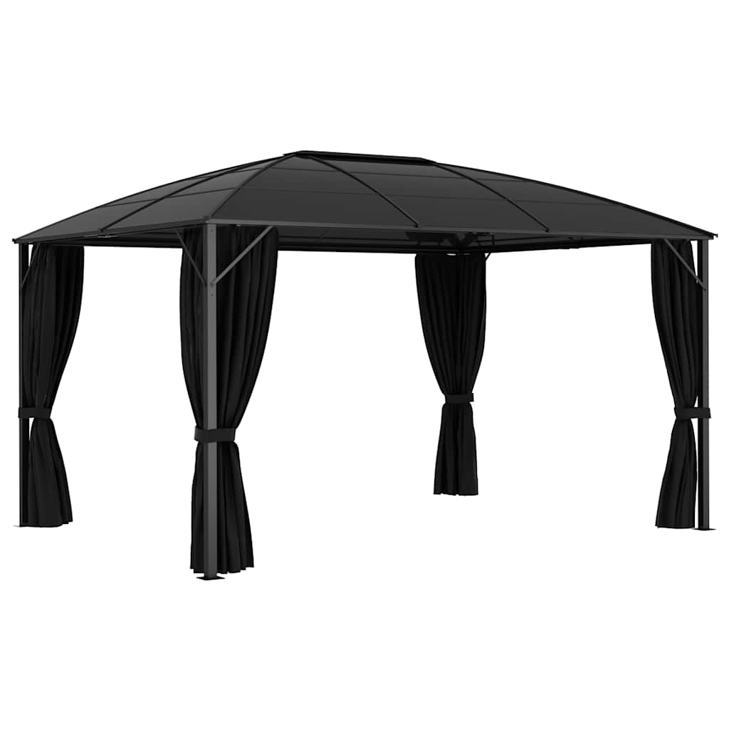 Gazebo Curtains 400X300X265 Cm Anthracite Aluminium steel polycarbonate 400 cm