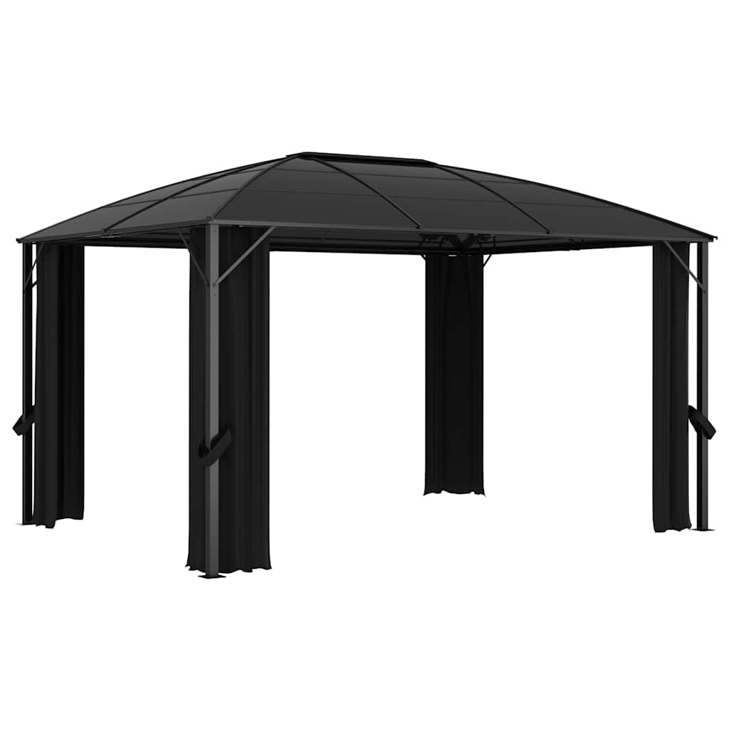 Gazebo Curtains 400X300X265 Cm Anthracite Aluminium steel polycarbonate 400 cm