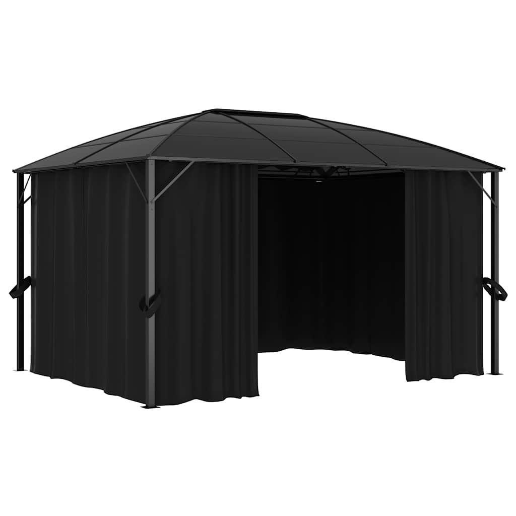 Gazebo Curtains 400X300X265 Cm Anthracite Aluminium steel polycarbonate 400 cm