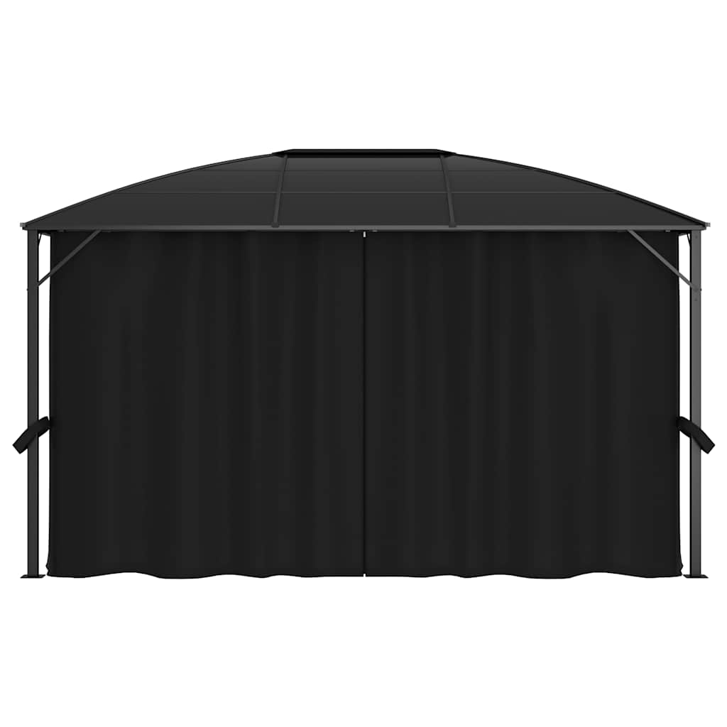 Gazebo Curtains 400X300X265 Cm Anthracite Aluminium steel polycarbonate 400 cm