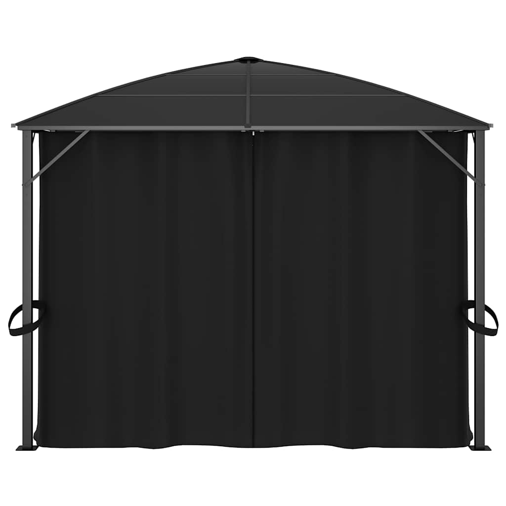 Gazebo Curtains 400X300X265 Cm Anthracite Aluminium steel polycarbonate 400 cm