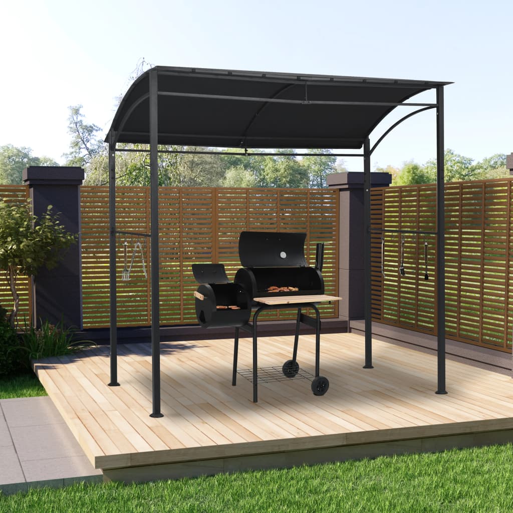 Bbq Gazebo 215X150X220 Cm Anthracite Steel