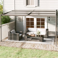 Gazebo With Roof Anthracite 4X3X2.5 M Aluminium And Steel