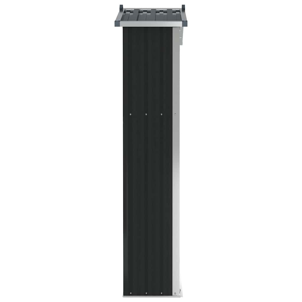 Garden Shed 116X45X175 Cm Galvanised Steel