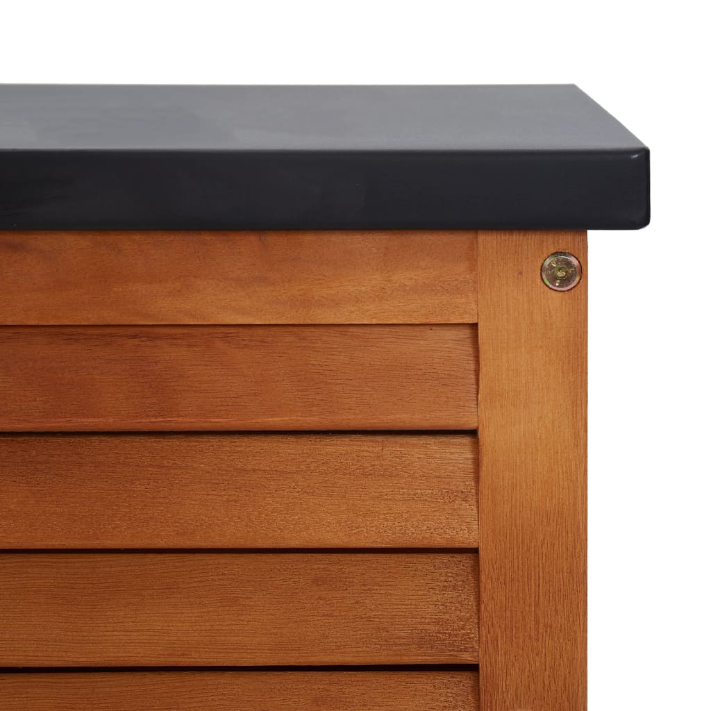 Garden Storage Box 117X50X55 Cm Solid Eucalyptus Wood