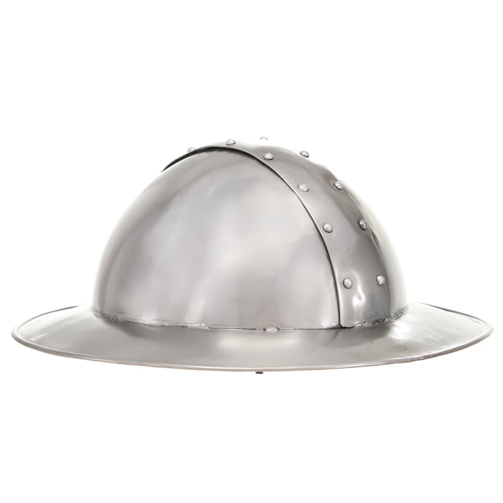 Medieval Knight Helmet Antique Replica Larp Silver Steel