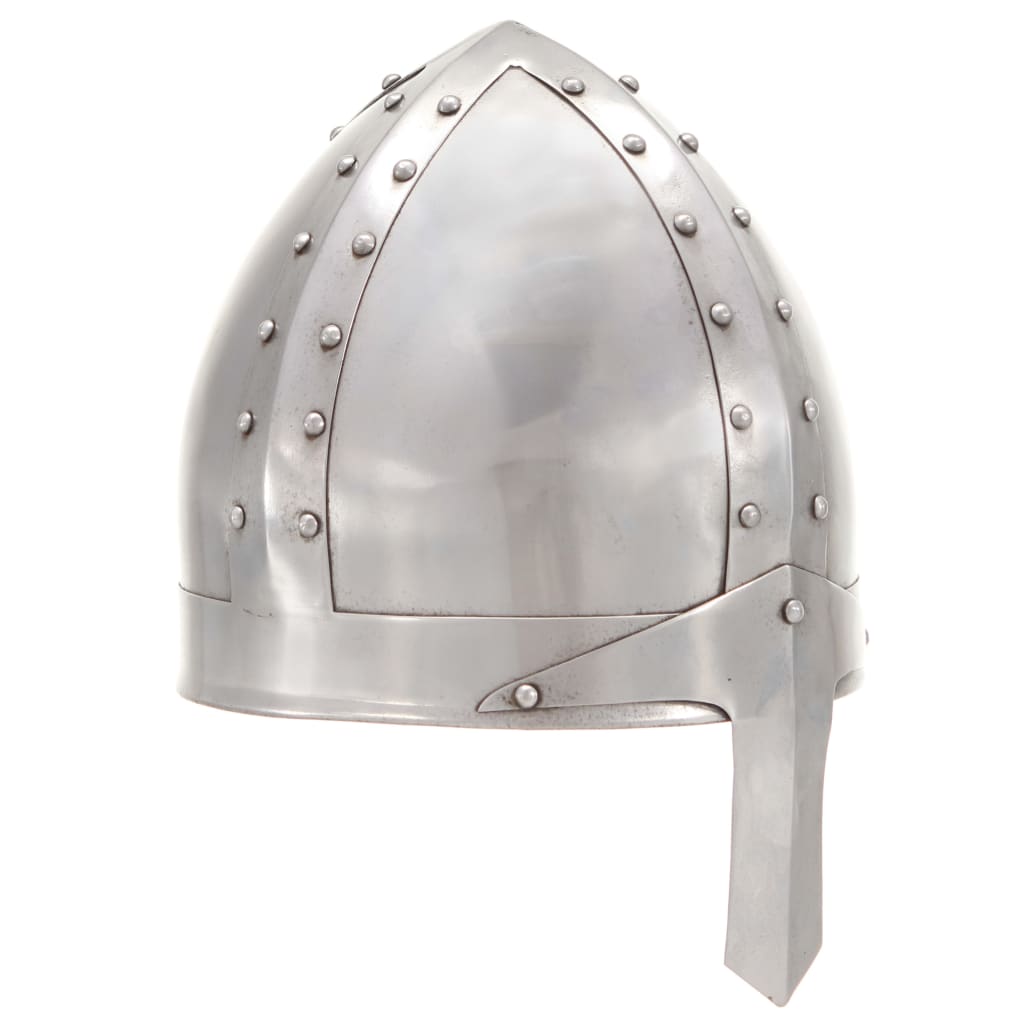 Medieval Knight Helmet Antique Replica Larp Silver Steel