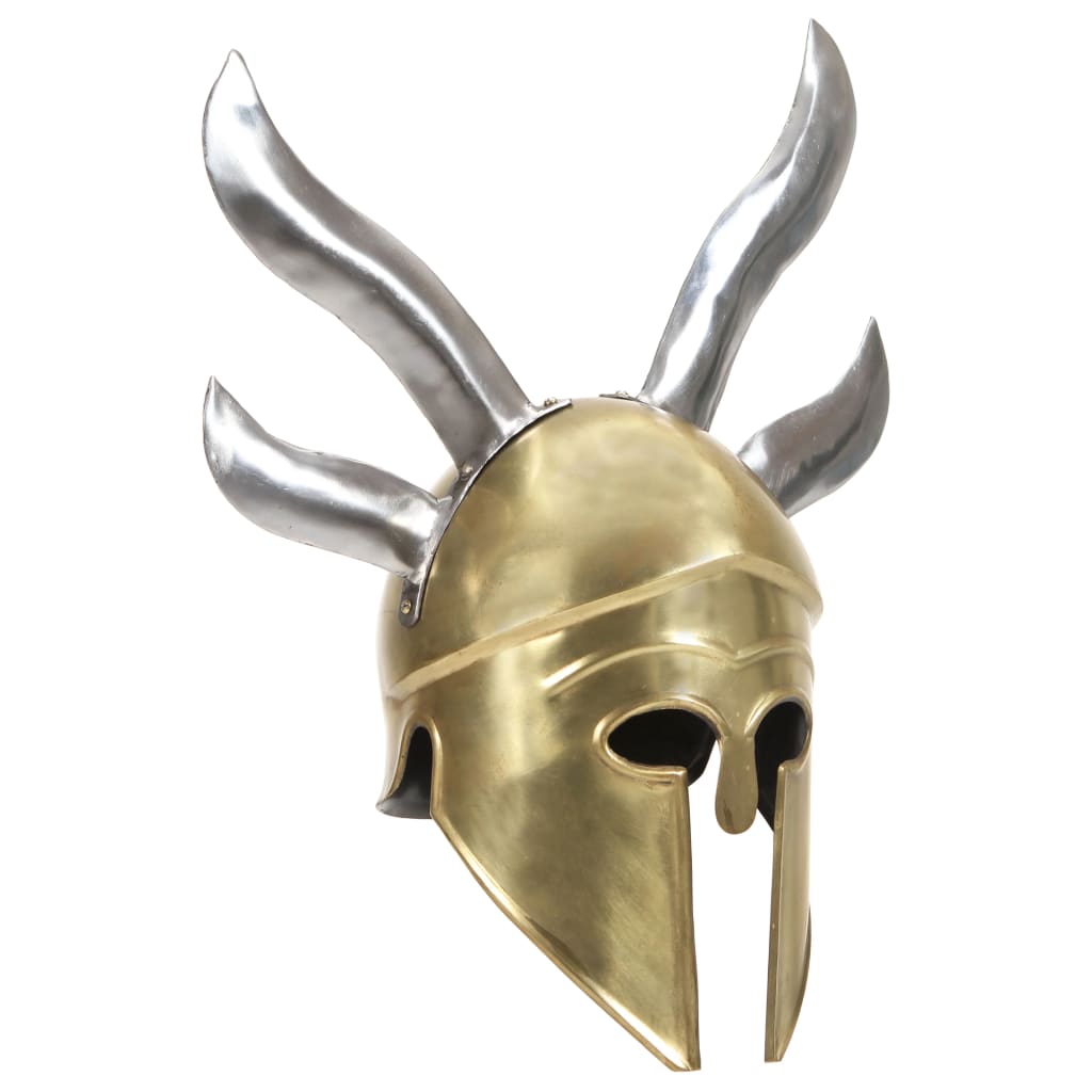 Medieval Knight Helmet Antique Replica Larp Silver Steel