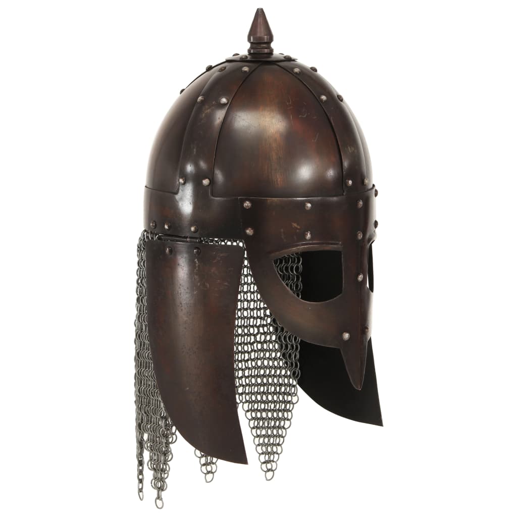Medieval Knight Helmet Antique Replica Larp Silver Steel