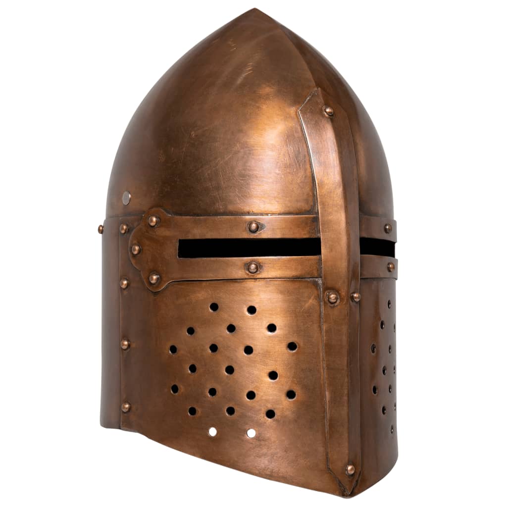 Medieval Knight Helmet Antique Replica Larp Silver Steel