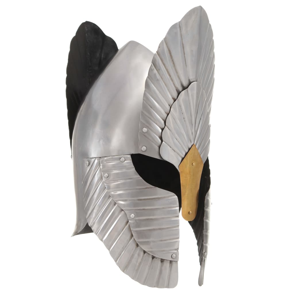 Medieval Knight Helmet Antique Replica Larp Silver Steel