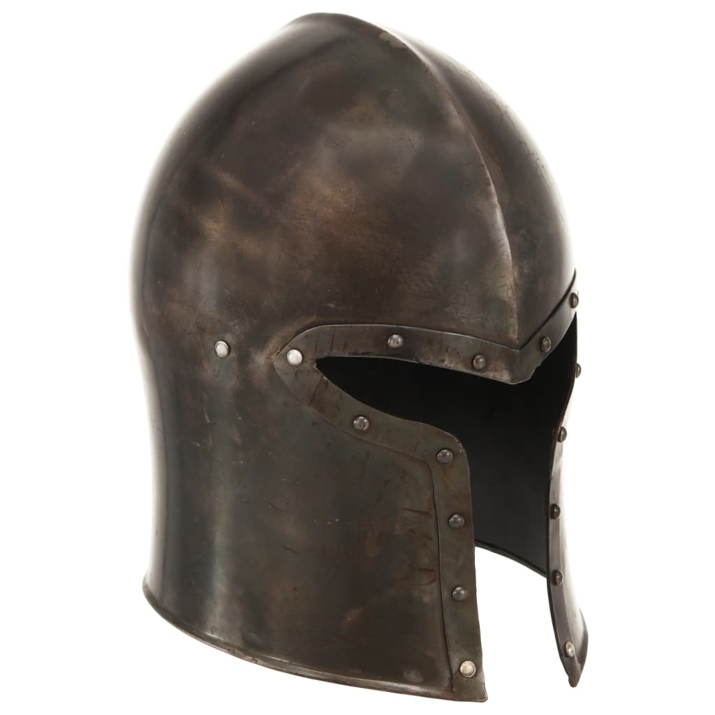 Medieval Knight Helmet Antique Replica Larp Silver Steel