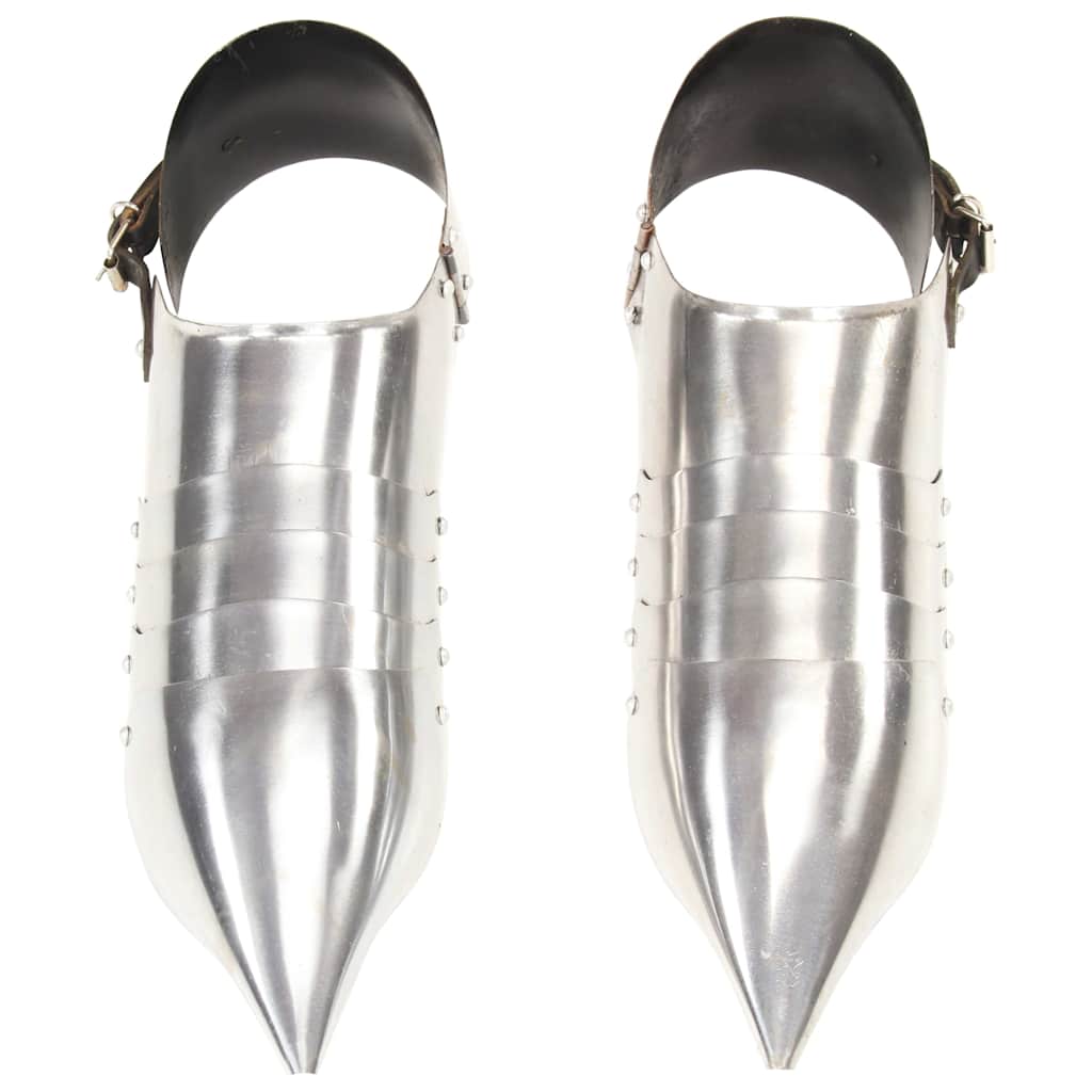 Collectable Weapons Medieval Knight Sabatons Armour Replica LARP Silver Steel Co