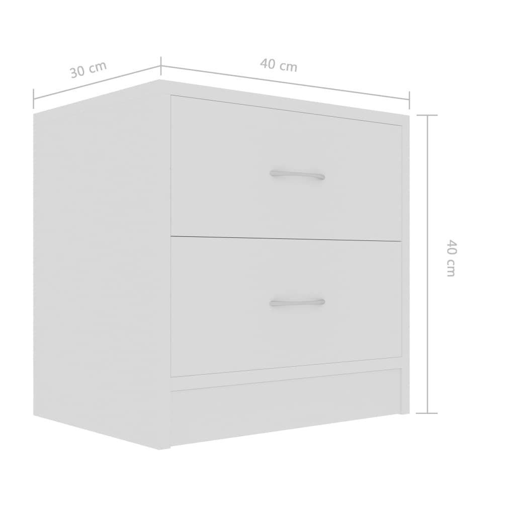 Bedside Cabinet 40X30X40 Cm Engineered Wood