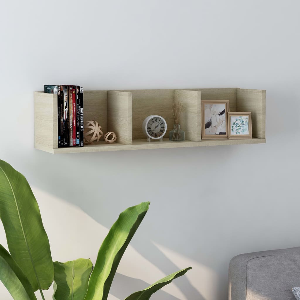 Cd Wall Shelf 75X18X18 Cm Engineered Wood