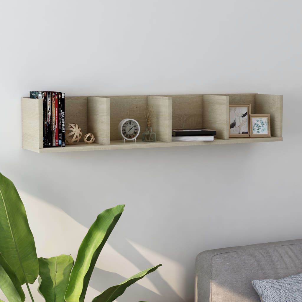 Cd Wall Shelf 100X18X18 Cm Engineered Wood