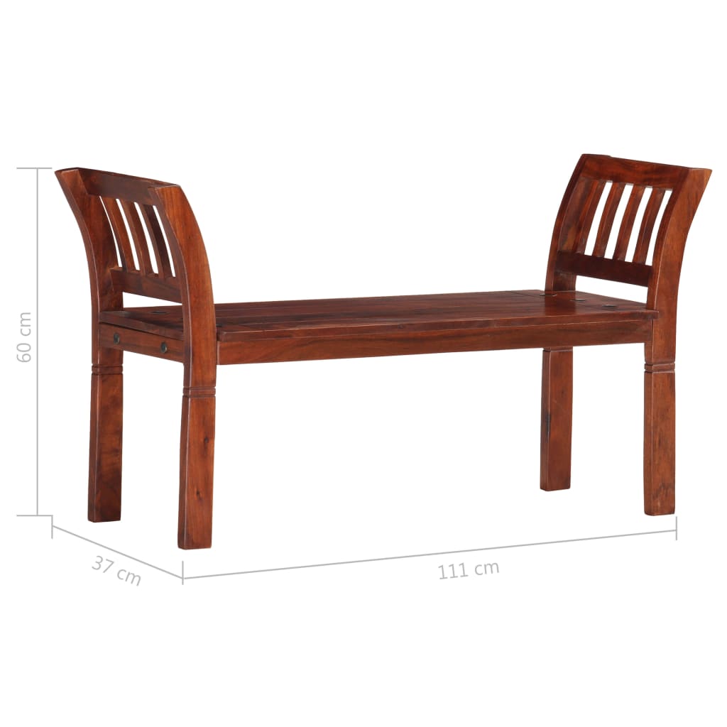 Bench 111 Cm Solid Acacia Wood