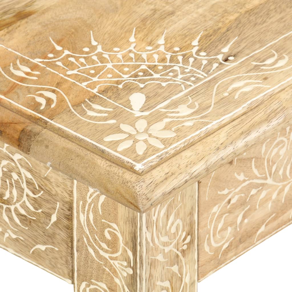 Coffee Table 110X50X45 Cm Hand Painted Solid Mango Wood