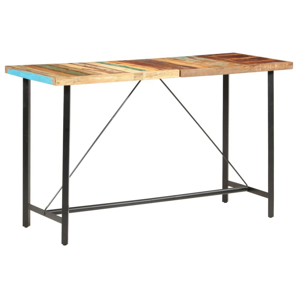Bar Table 180X70X107 Cm Solid Wood Acacia And Iron