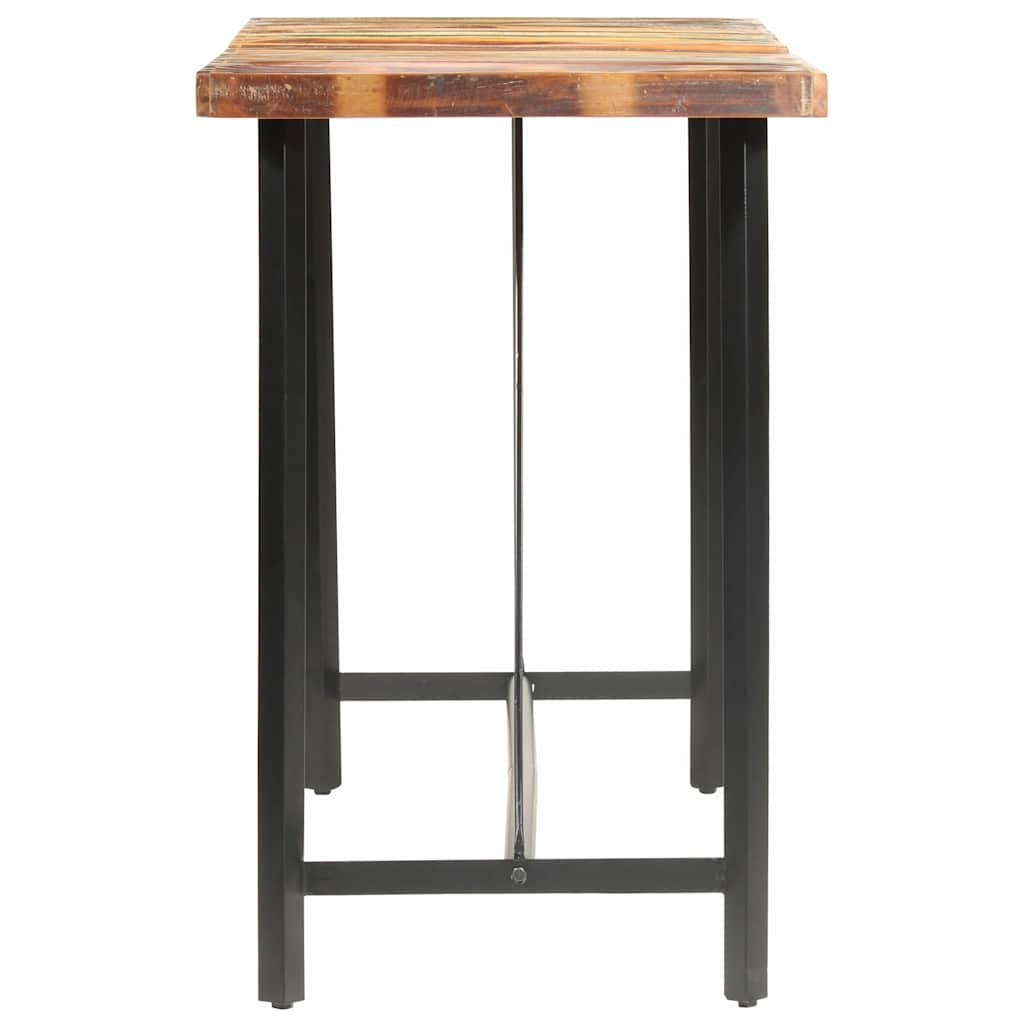 Dining Table Bar 180X70X107 Cm Solid Wood Acacia Iron Brown Natural 180 Cm Brown