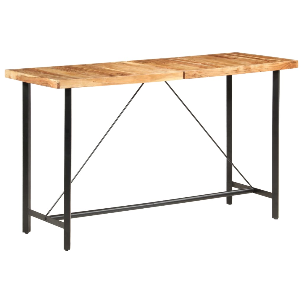 Bar Table 180X70X107 Cm Solid Wood Acacia And Iron