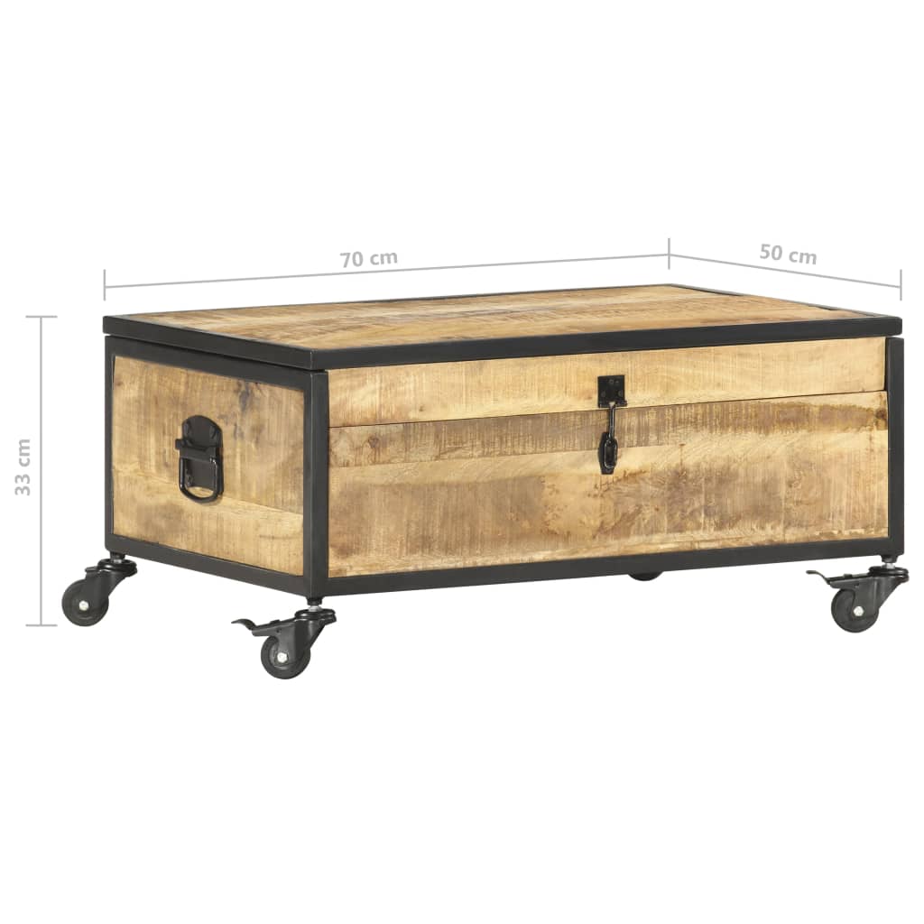 Coffee Table 70X50X33 Cm Solid Mango Wood
