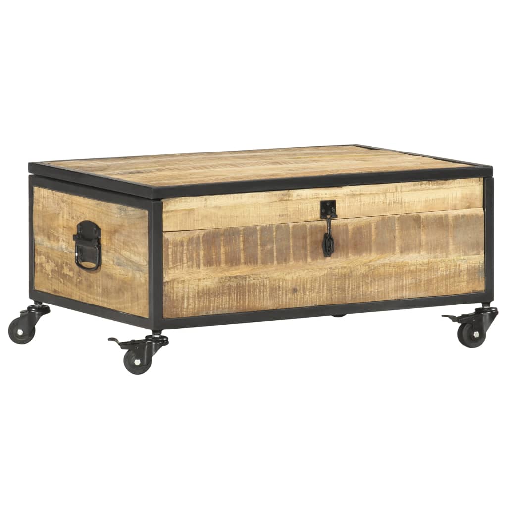Coffee Table 70X50X33 Cm Solid Mango Wood