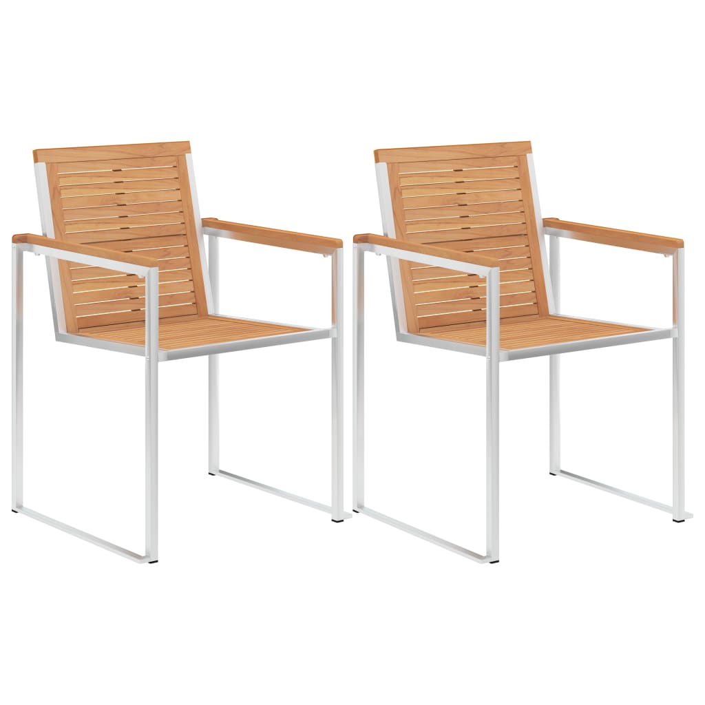 Garden Chairs 8 Pcs And Stainless Steel