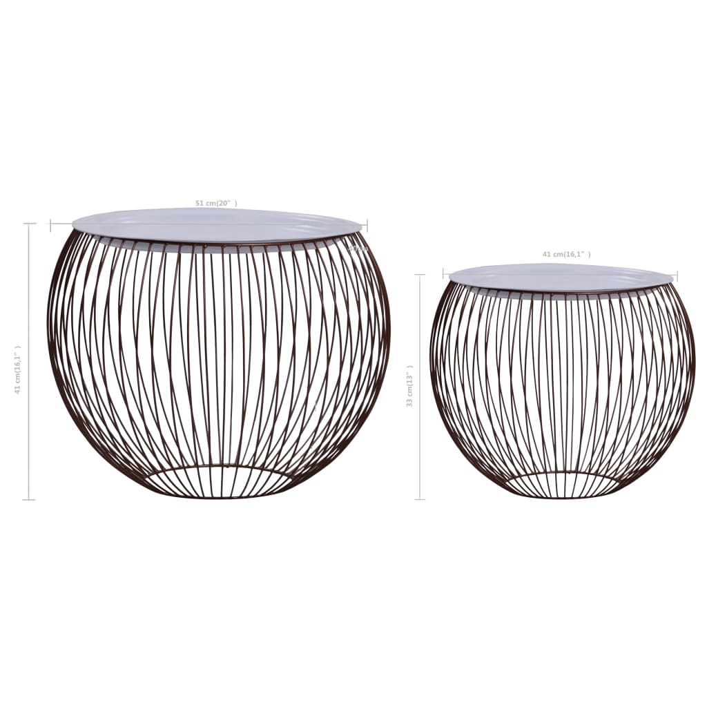 Coffee Table 2 Pcs Gold