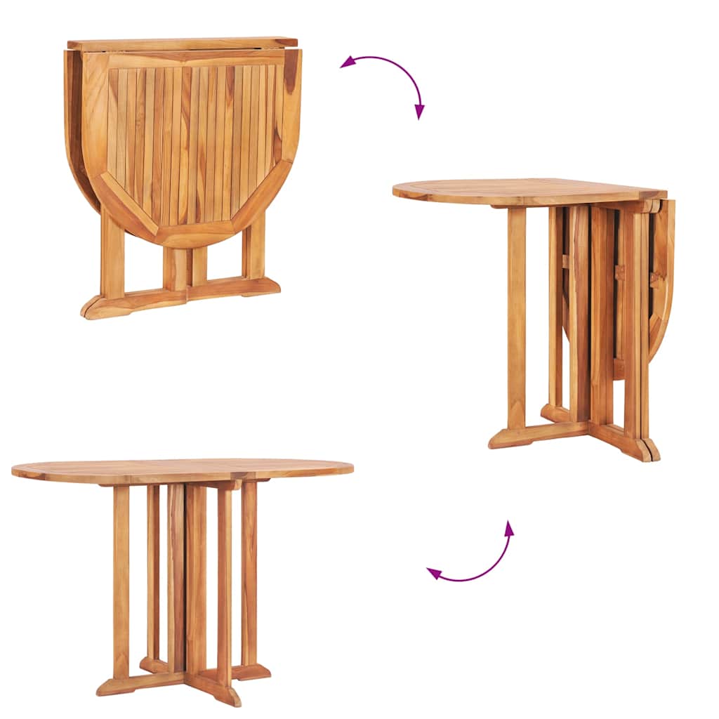 Outdoor Table Folding Butterfly Garden Solid Wood Teak 120 x 70 x 75 cm Foldable