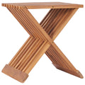 Folding Stool 40X32X45 Cm Solid Teak Wood
