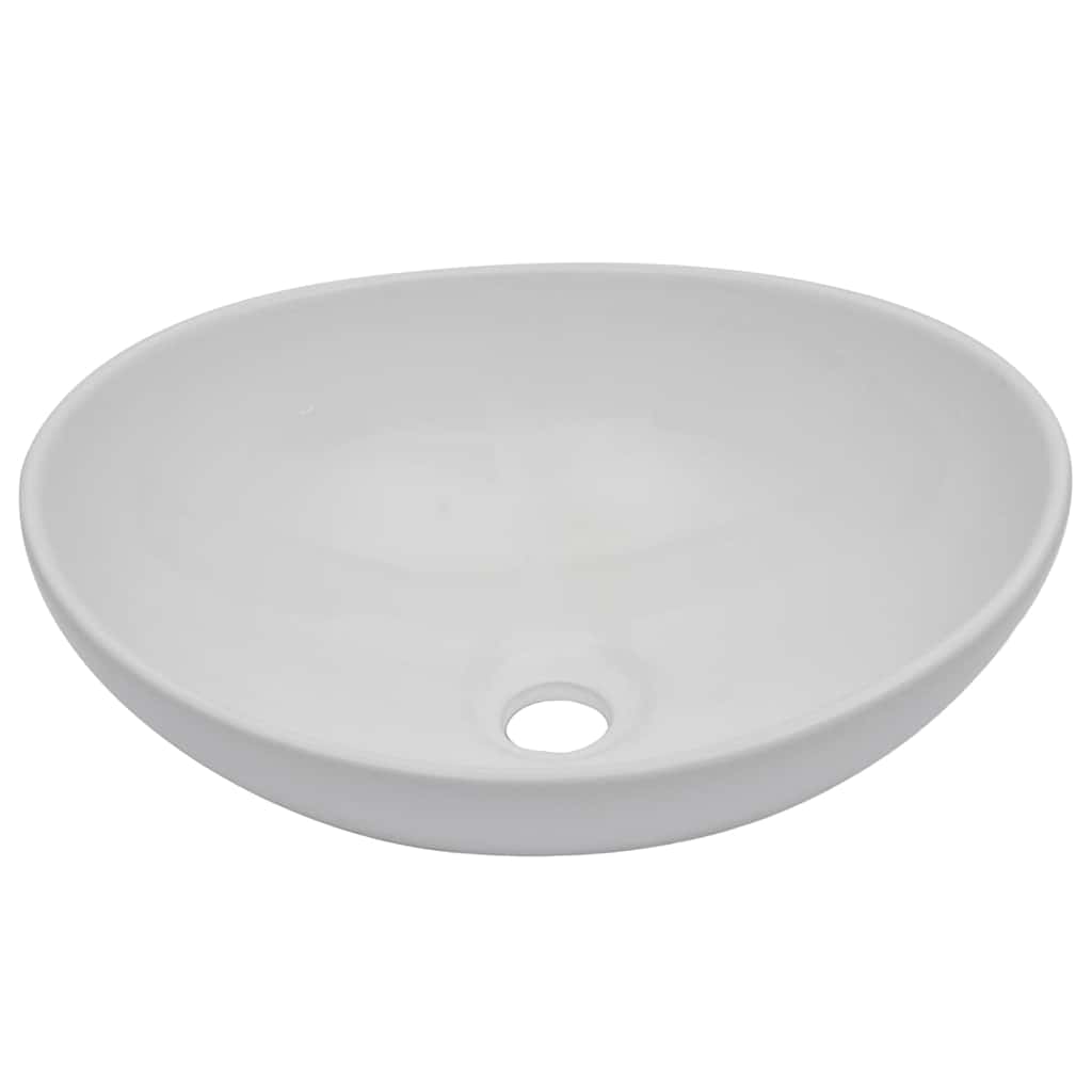 Bathroom Furniture Set 2 Piece Ceramic Basin Oak Vanity Storage Cabinet Grey LED