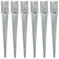 Ground Spikes 2 Pcs Silver Galvanised Steel